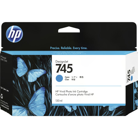 HP Cartuccia Inchiostro Ciano DesignJet 745, 130 ml