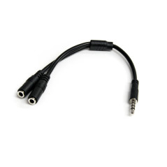 StarTech.com Cavo Sdoppiatore per Cuffie 3.5mm - Adattatore per Auricolare da 3.5mm Maschio a 2 Femmine