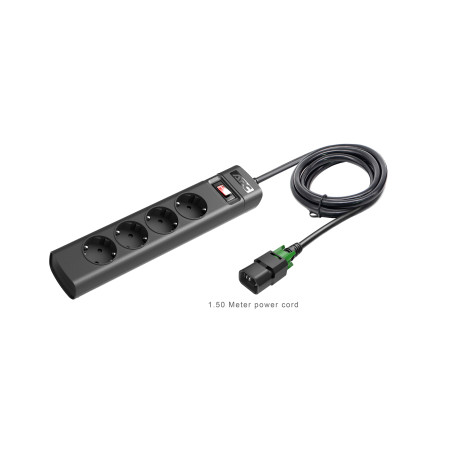 APC PZ42IZ-GR unità di distribuzione dell'energia (PDU) 4 presa(e) AC Nero