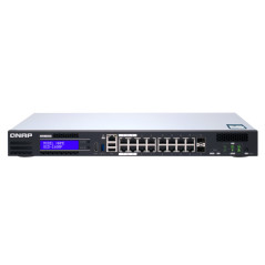 QNAP QGD-1600P Gestito Gigabit Ethernet (10 100 1000) Supporto Power over Ethernet (PoE) 1U Nero, Grigio