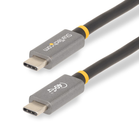 StarTech.com Cavo USB4 da 1 m, Cavo USB Type-C Certificato USB-IF, 40 Gbps, cavo di ricarica e trasferimento dati USB-C, 100W