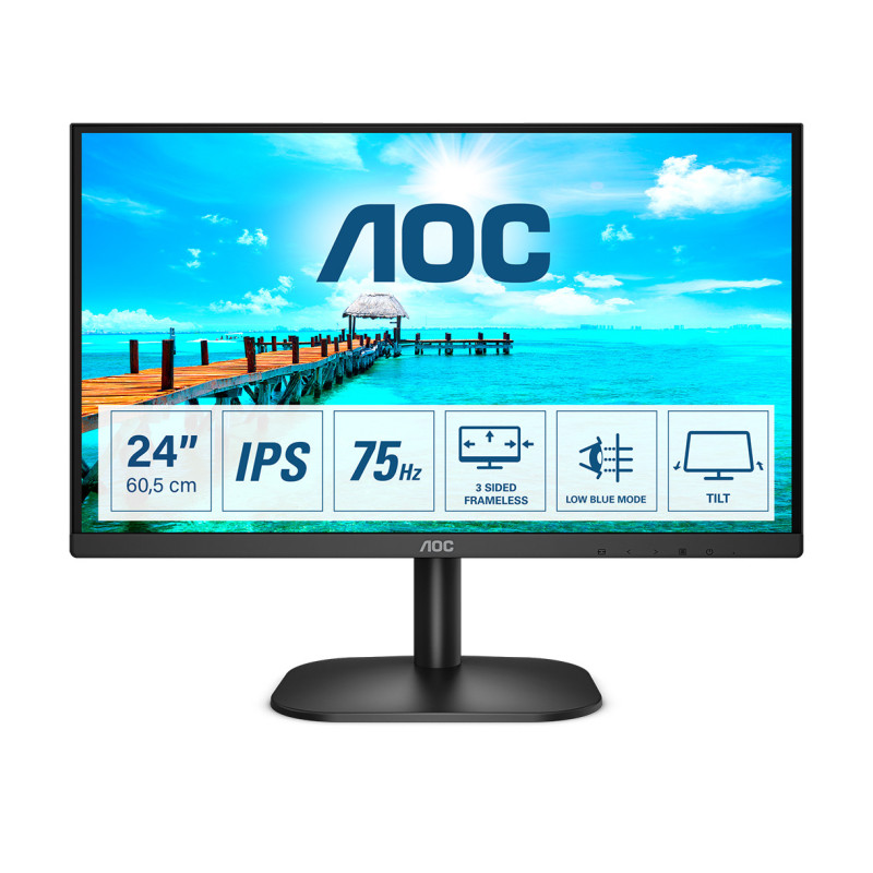 AOC B2 24B2XDA LED display 60,5 cm (23.8") 1920 x 1080 Pixel Full HD Nero