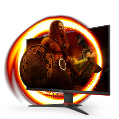 AOC 24G2SAE/BK Monitor PC 60,5 cm (23.8") 1920 x 1080 Pixel Full HD Nero, Rosso