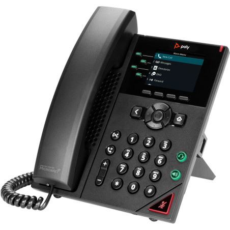 POLY Telefono IP VVX 250 a 4 linee abilitato per PoE