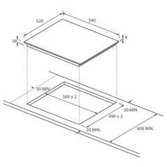 Candy Idea CI642CTT E1 Nero Da incasso 59 cm Piano cottura a induzione 4 Fornello(i)