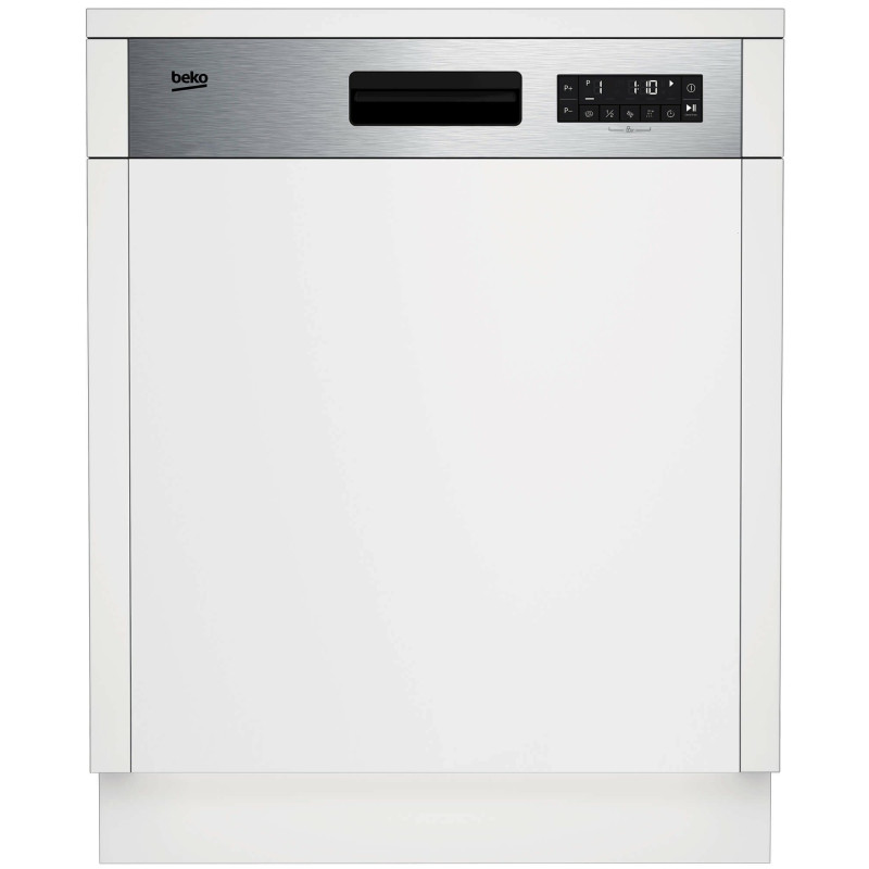 Beko b300 Lavastoviglie 60cm semi-integrata con cruscotto Inox, Classe D, 45 dBA