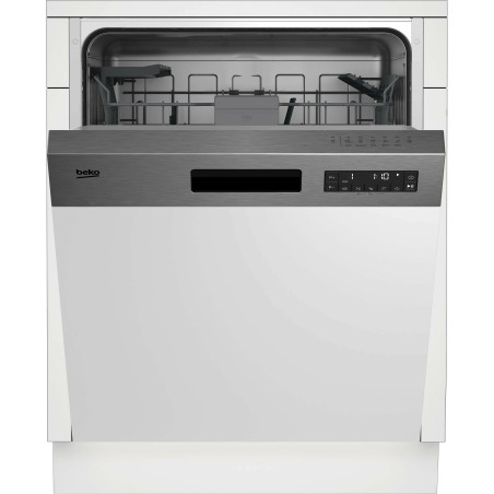 Beko b300 Lavastoviglie 60cm semi-integrata con cruscotto Inox, Classe D, 45 dBA