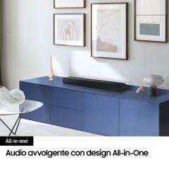 Samsung Soundbar HW-S60D ZF Serie S, 7 Speaker, Wireless Dolby Atmos, Audio a 5.0 Canali, Q-Simphony, Alexa integrato e