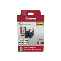 Canon PG-585XL CL-586 PVP cartuccia d'inchiostro 2 pz Originale Resa elevata (XL) Nero, Ciano, Magenta, Giallo