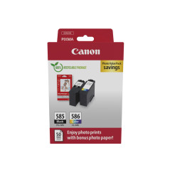 Canon PG-585 CL-586 PVP cartuccia d'inchiostro 2 pz Originale Nero, Ciano, Magenta, Giallo