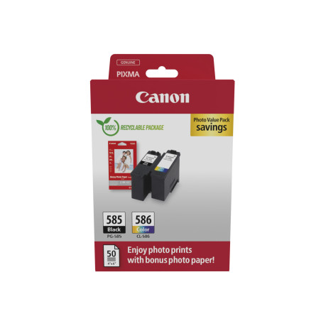 Canon PG-585/CL-586 PVP cartuccia d'inchiostro 2 pz Originale Nero, Ciano, Magenta, Giallo