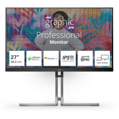 AOC Q27U3CV Monitor PC 68,6 cm (27") 2560 x 1440 Pixel 4K Ultra HD LCD Nero