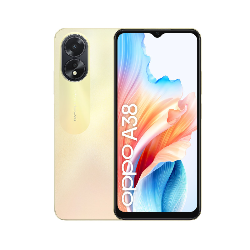 OPPO A38 4G Smartphone, AI Doppia fotocamera 50+2MP, Selfie 5MP, Display 6.56” 90HZ LCD HD+, 5000mAh, RAM 4 (Esp