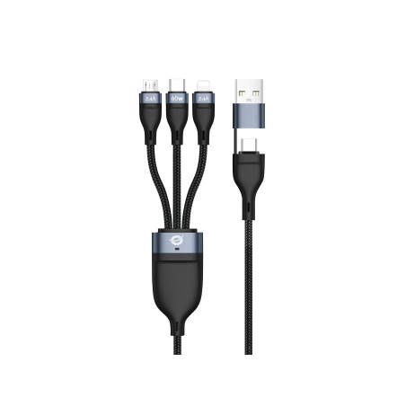 Conceptronic ETTA05B15 cavo USB 1,5 m USB 2.0 USB C USB C Micro-USB B Lightning Nero