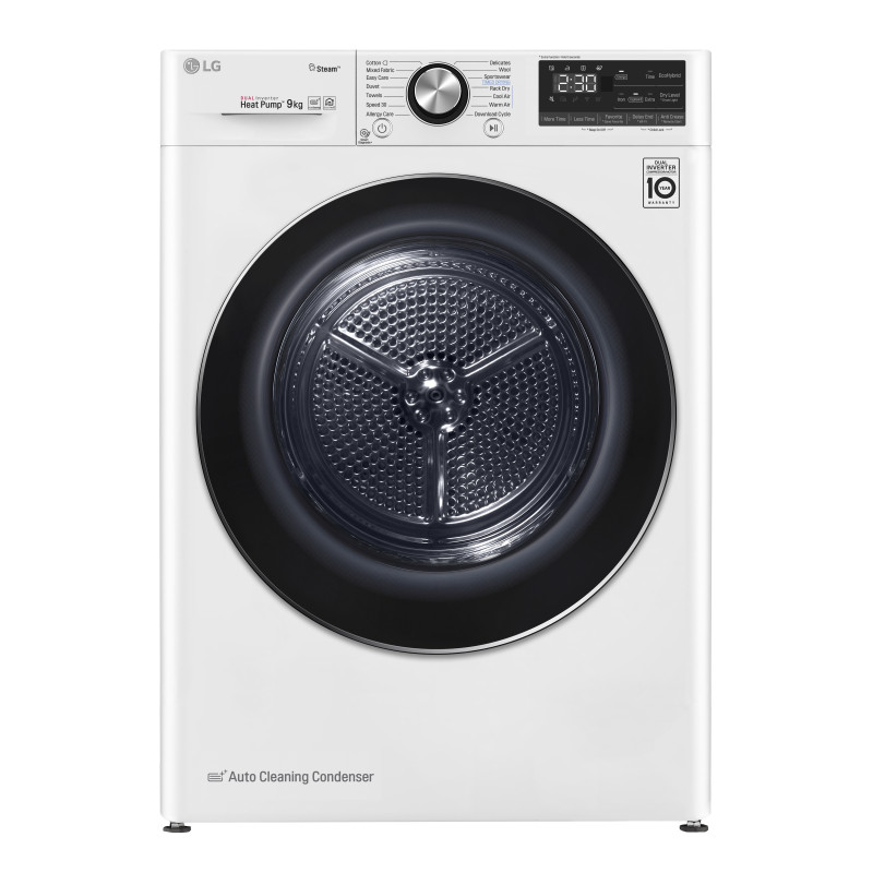 LG RC90V9AV2W Asciugatrice 9 kg Pompa di Calore Libera installazione Carica frontale A+++