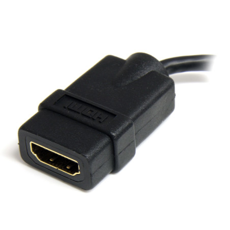 StarTech.com Cavo HDMI a micro HDMI ad alta velocita' - Cavo HDMI micro High Speed da 12cm - F/M - Nero