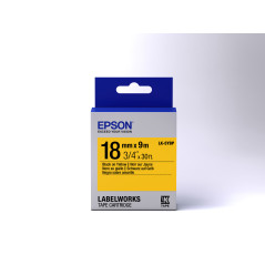 Epson Nastro fondo Pastello Giallo per testo Nero 18 9 LK-5YBP