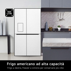 LG GSBV70PZTE Frigorifero Side-by-Side, Classe E, 655L, No frost, Inox