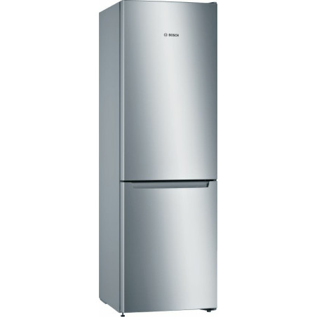 Bosch Serie 2 KGN36NLEA Frigorifero combinato da libera installazione 186 x 60 cm Metal look Classe E