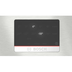 Bosch Serie 6 KGN394ICF Frigorifero combinato da libera installazione 203 x 60 cm Acciaio spazzolato anti-impronta Classe C