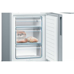 Bosch Serie 4 KGV39VLEAS Frigorifero combinato da libera installazione 201 x 60 cm Metal look Classe E