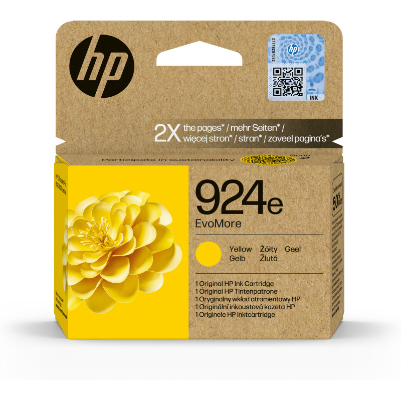 HP Cartuccia di inchiostro giallo originale 924e EvoMore