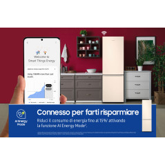 Samsung RB38C603DEL frigorifero Combinato EcoFlex AI Libera installazione con congelatore Wifi 2m 390 L Classe D, Sabbia