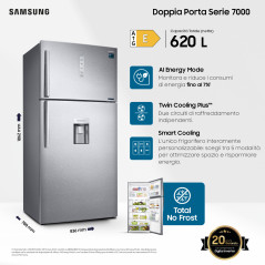 Samsung RT62K711RSL frigorifero con congelatore Libera installazione 620 L E Acciaio inox