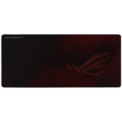 ASUS ROG Strix Scabbard II Tappetino per mouse per gioco da computer Nero, Rosso