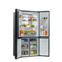 Haier Cube 90 Serie 7 HTF-610DSN7 frigorifero side-by-side Libera installazione 628 L F Nero