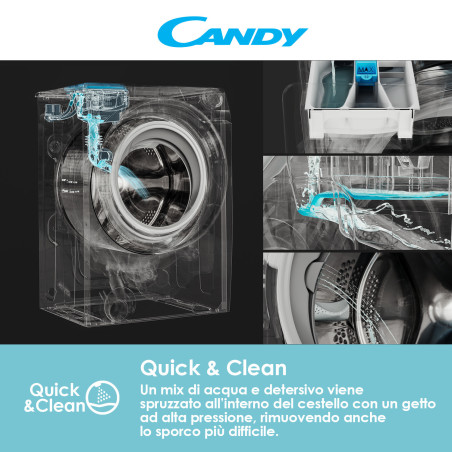 Candy Smart Inverter CSTSG47TMVE/1-11 lavatrice Caricamento dall'alto 7 kg 1400 Giri/min Bianco