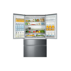 Haier FD 100 Serie 7 HB26FSSAAA frigorifero side-by-side Libera installazione 750 L E Argento, Titanio