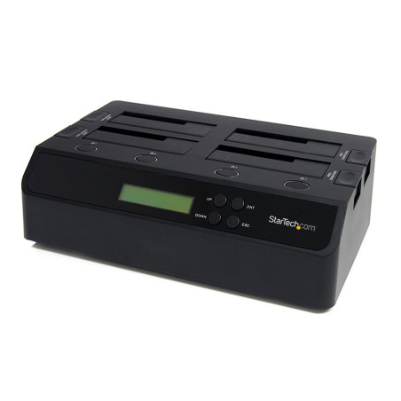 StarTech.com Docking Station per Hard Disk a 4 Slot - Duplicatore ed Eraser USB 3.0 eSATA per SSD HDD SATA - Dock Standalone