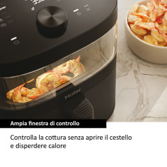 Haier HAF5TWA 011 7 L Indipendente 2000 W Friggitrice ad aria calda Nero