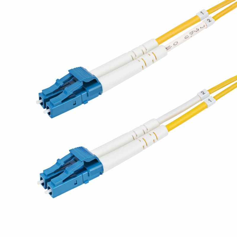 StarTech.com Cavo in fibra ottica duplex monomodale OS2 da LC a LC (UPC) da 30m, 9/125µm, 100G, Insensibile alla piegatura,