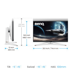 BenQ EX321UX Monitor PC 80 cm (31.5") 3840 x 2160 Pixel 4K Ultra HD LED Bianco