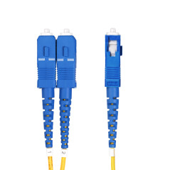 StarTech.com Cavo in fibra ottica duplex monomodale OS2 da LC a SC (UPC) da 2 m, 9/125µm, 100G, Insensibile alla piegatura,