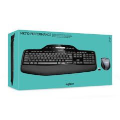 Logitech MK710 Performance tastiera Mouse incluso Casa RF Wireless QWERTY Spagnolo Nero