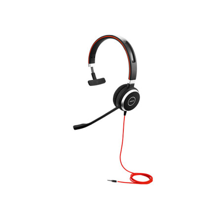 Jabra Evolve 40 Auricolare Cablato A Padiglione Ufficio Bluetooth Nero, Rosso, Argento