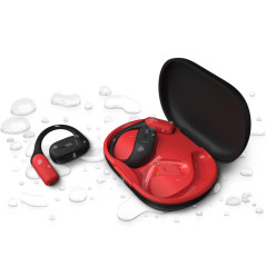 Philips 6000 series TAA6709BK 00 cuffia e auricolare True Wireless Stereo (TWS) A clip Sport Bluetooth Nero, Rosso