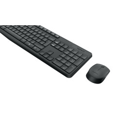 Logitech MK235 tastiera Mouse incluso Casa USB QWERTZ Tedesco Grigio