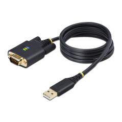 StarTech.com Cavo da USB a seriale 1m, Ritenzione COM, Viti dadi intercambiabili, Adattatore USB-A a DB9 RS232 Protezione ESD,