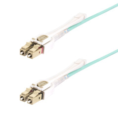 StarTech.com Cavo in fibra ottica multimodale OM4 LC a LC (UPC) con linguette push-pull, 5m, 50 125µm, Reti 100G, Insensibile