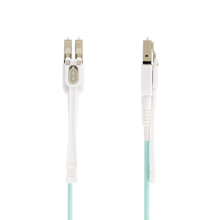 StarTech.com Cavo in fibra ottica multimodale OM4 LC a LC (UPC) con linguette push-pull, 5m, 50/125µm, Reti 100G, Insensibile