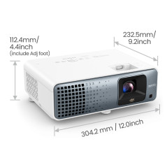 BenQ TK710 videoproiettore Proiettore a raggio standard 3200 ANSI lumen DLP UHD 4K (3840x2160) Compatibilità 3D Nero, Bianco