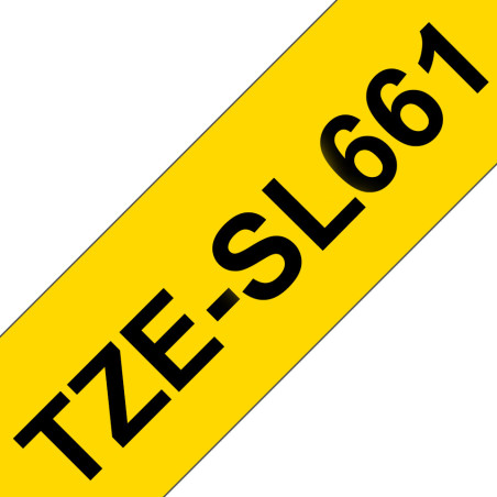 Brother TZE-SL661 nastro per etichettatrice Nero su giallo