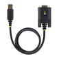 StarTech.com Cavo adattatore seriale da USB a Null Modem, ritenzione COM, FTDI, USB-A a DB9 RS232, viti/dadi DB9