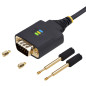 StarTech.com Cavo adattatore seriale da USB a Null Modem, ritenzione COM, FTDI, USB-A a DB9 RS232, viti/dadi DB9