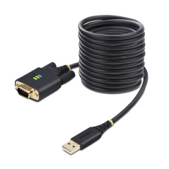 StarTech.com Cavo da USB a seriale da 3 m, ritenzione COM, viti dadi intercambiabili, adattatore USB-A a DB9 RS232, IC FTDI,