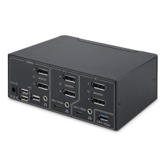 StarTech.com KVM Switch DisplayPort a 2 porte per doppio monitor, 8K 60Hz/4K 144Hz, DP 1.4, 2x USB 10Gbps, 4x USB HID,